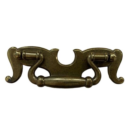 Vintage Drawer Pull Handle Brass - Picture 1 of 7
